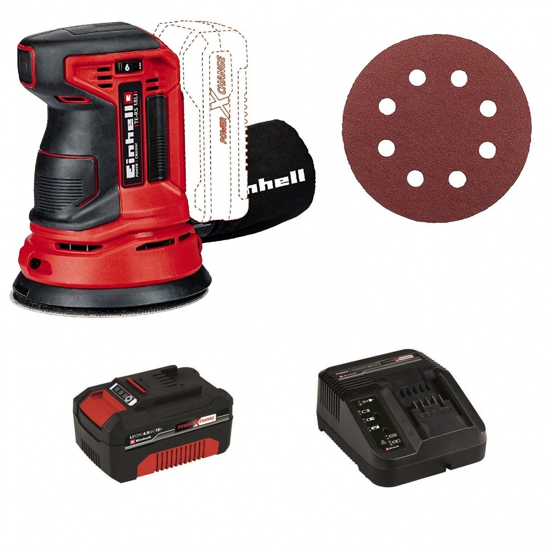 LIXADORA TE-RS 18 LI-SOLO + STARTER KIT 4.0AH EINHELL