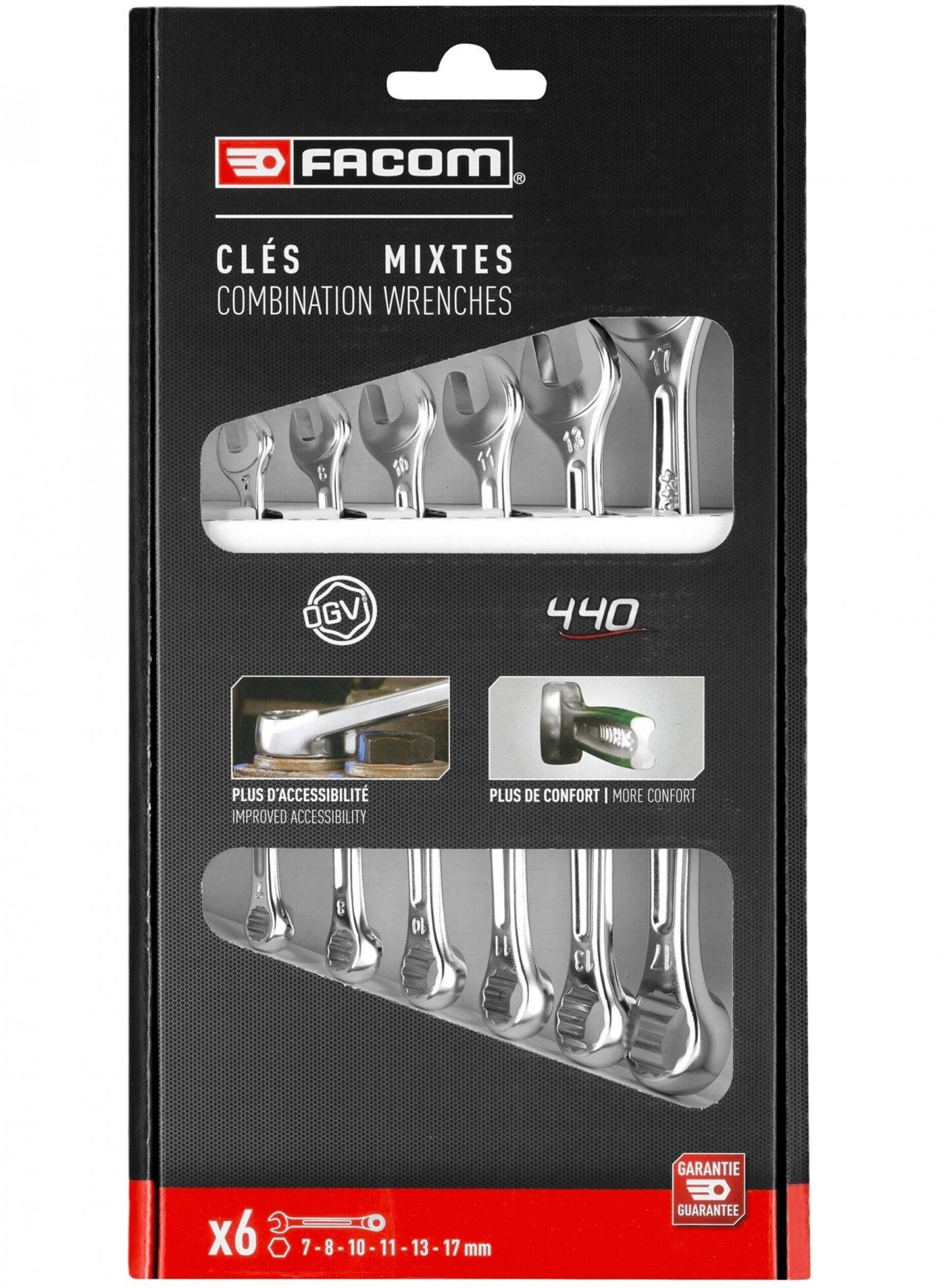 Kit chaves combinadas 6pç refª 440.J6PB Facom