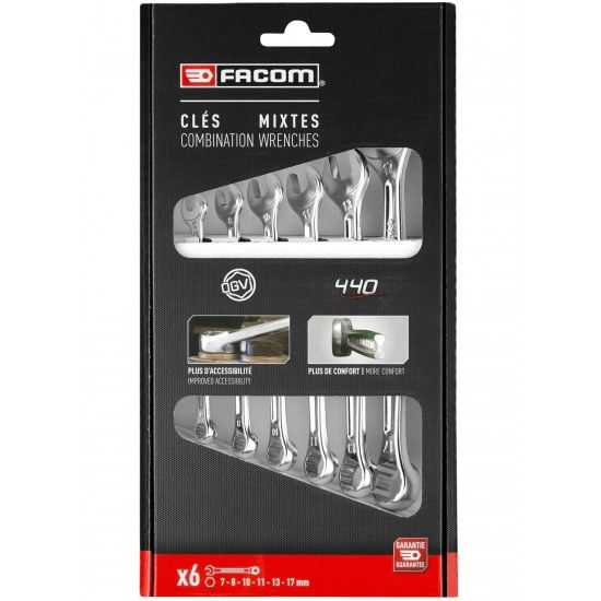 Kit chaves combinadas 6p ref 440.J6PB Facom
