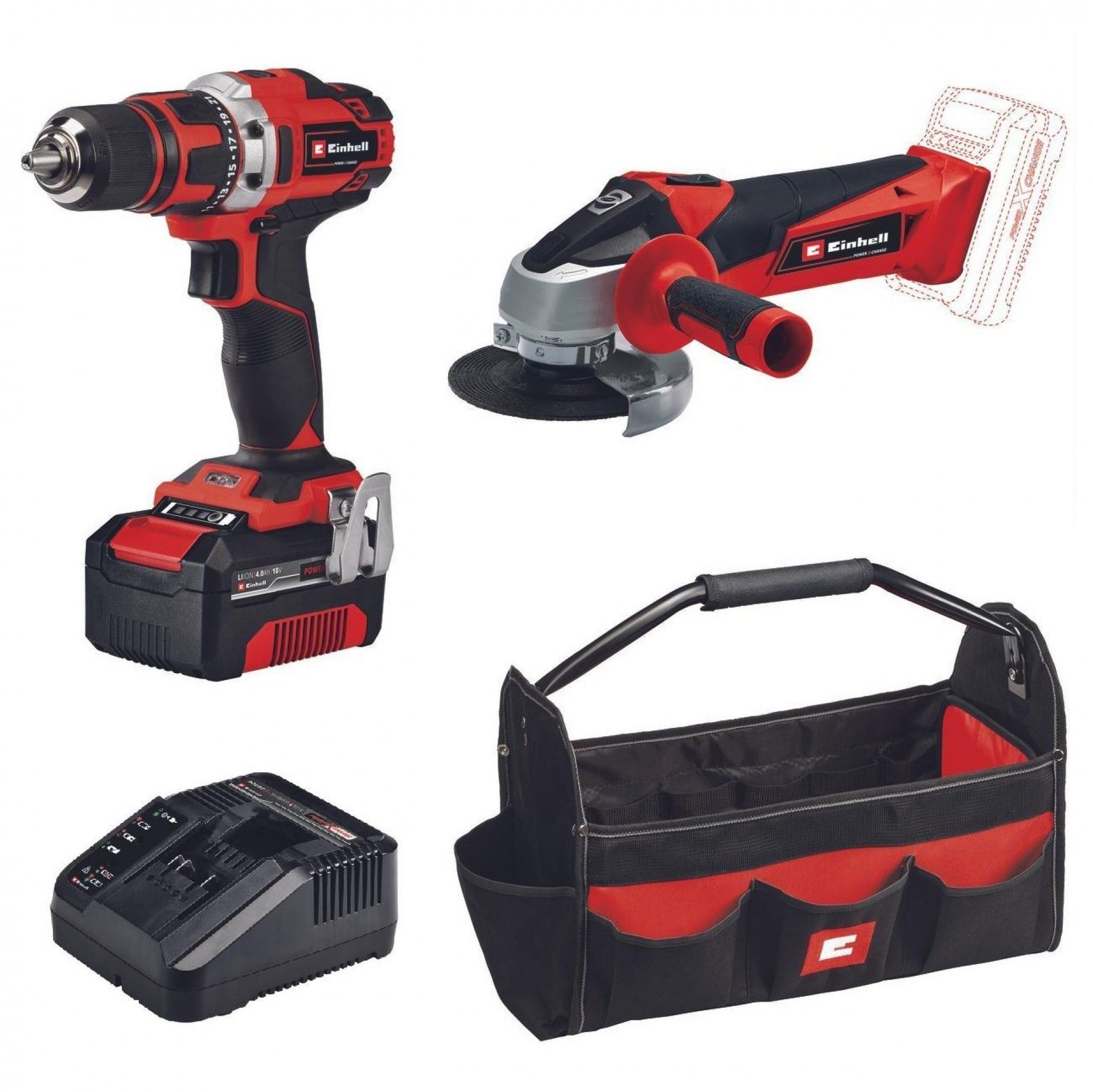 Kit TE-TK 18/2 LI KIT Aparafusadora + rebarbadora refª 4257240 EINHELL