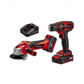 CONJUNTO  TC-TK 18 LI KIT = APARAF TC-CD 18/35 LI + REB TC-AG 18/115 LI EINHELL
