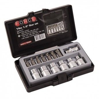 JOGO CAIXA 1/2 MISTO TORX T25>T55+ E10>E20 *4157 REF 312036 FORCE