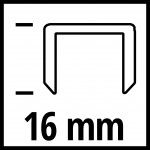 Agrafes 16x5.7mm DTA 25/1 ref 4137855 Einhell