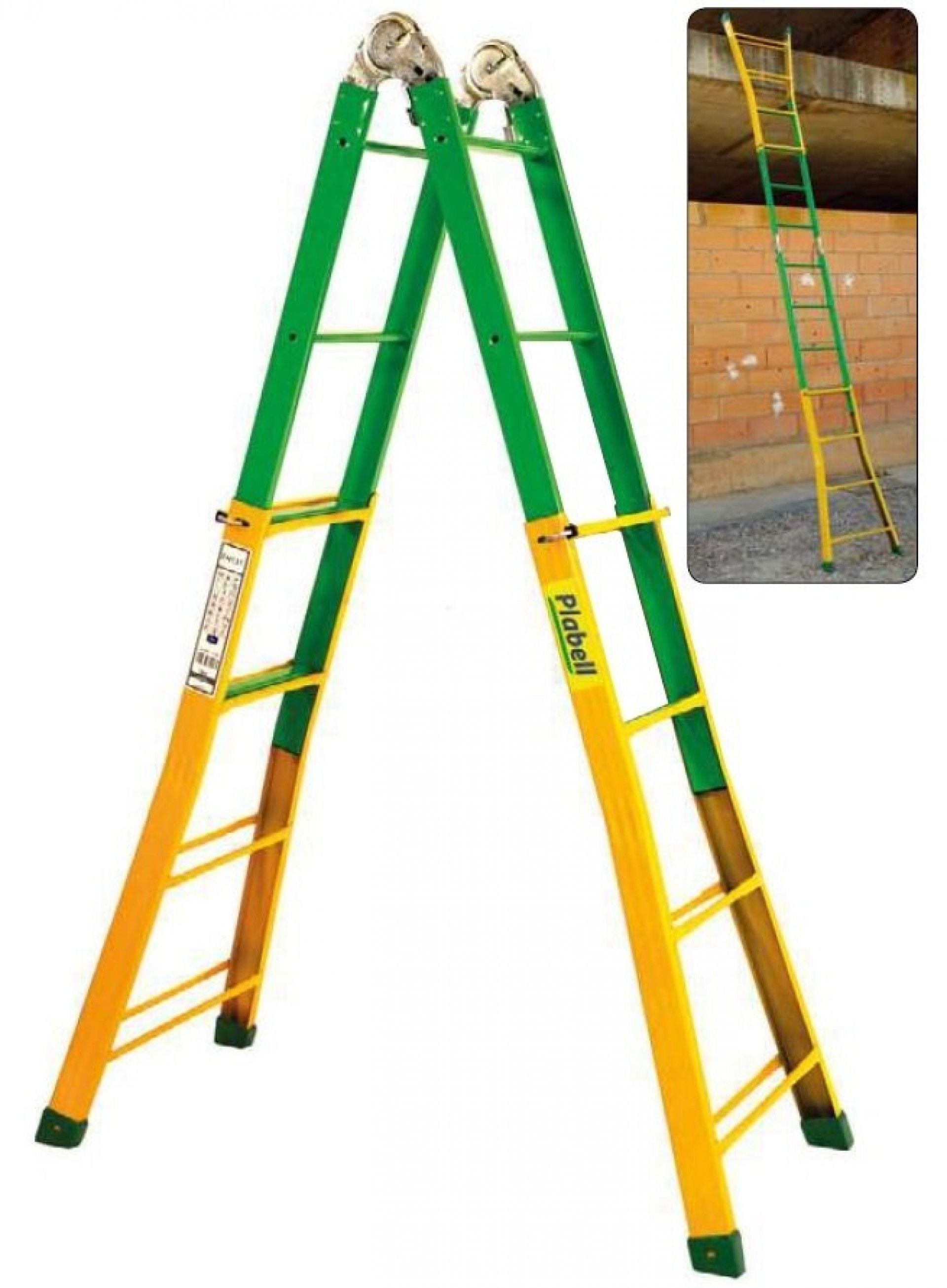 Escada telescópica aço 4+4 refª 388 Plabell