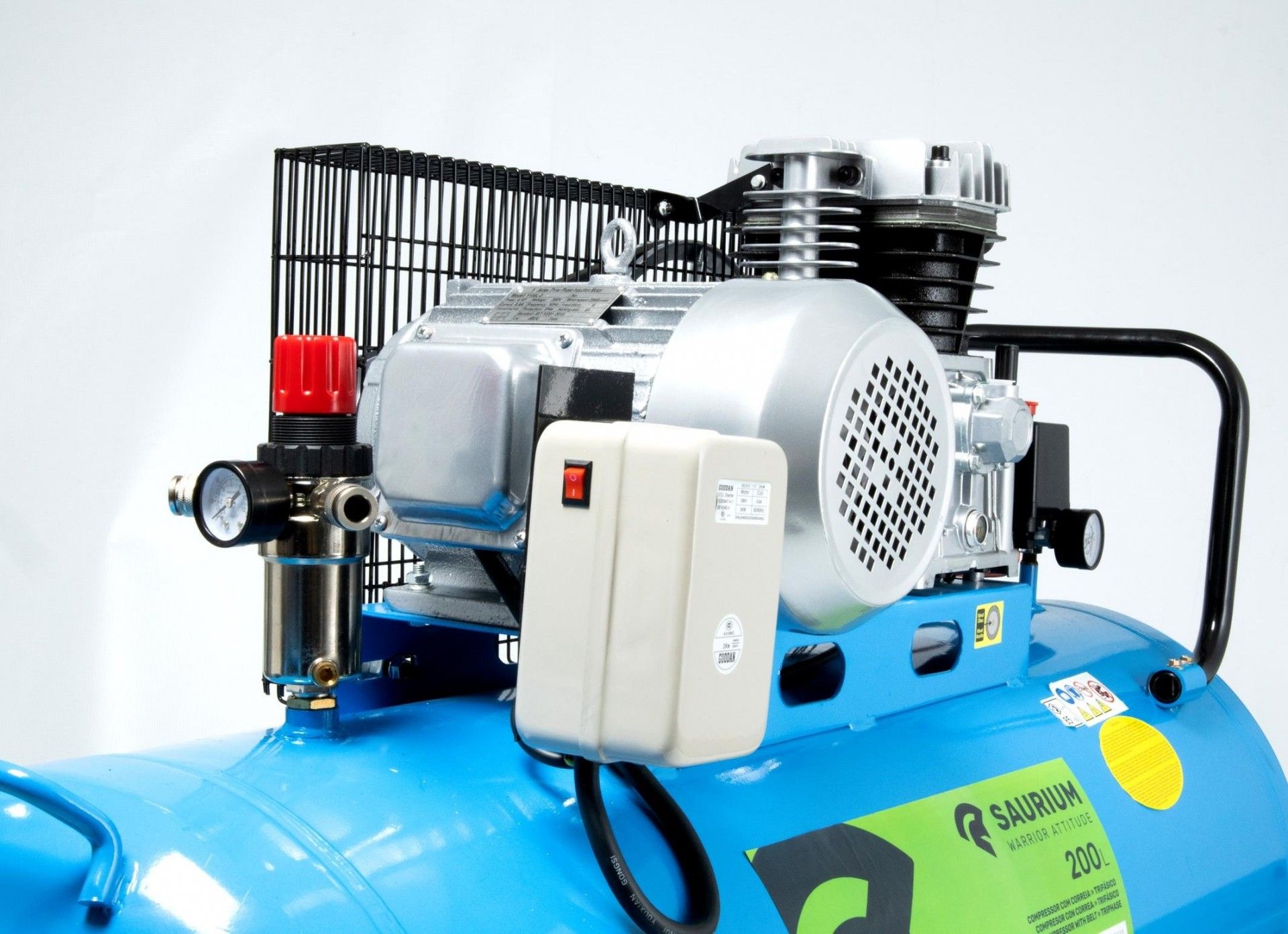 Compressor de Ar Elétrico, 200L, 4HP Trifásico refª 37178 SAURIUM