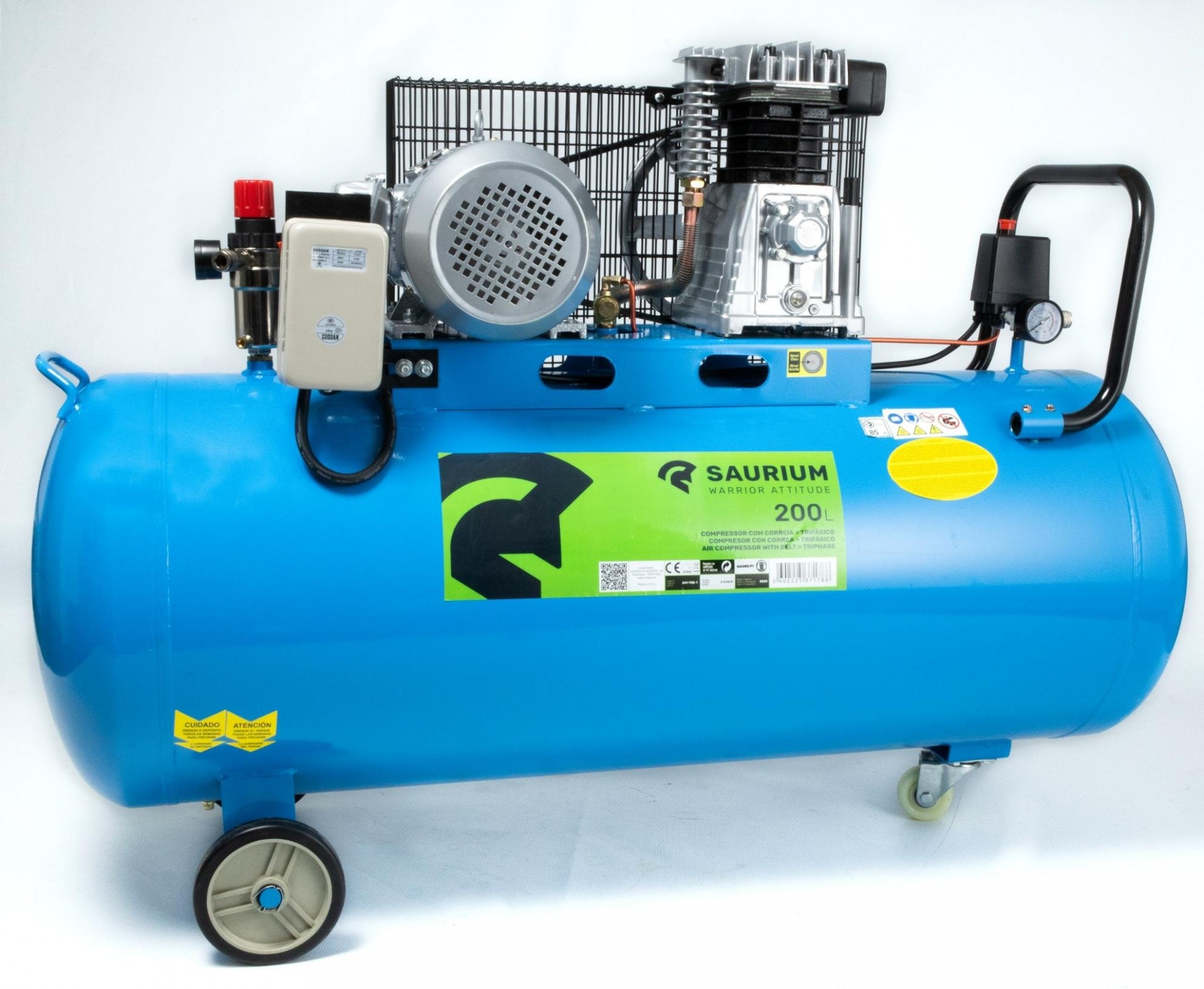 Compressor de Ar Elétrico, 200L, 4HP Trifásico refª 37178 SAURIUM