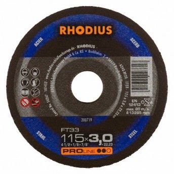 DISCO CORTE FERRO 115x3.0x22 FTK33 RHODIUS