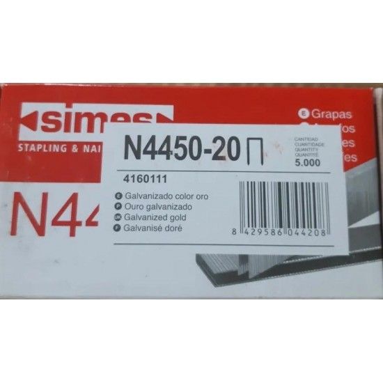 Pregos para Máquina de Pregar, 20mm, 6300Un refª 35167 SIMES Pregos para Máquina de Pregar, 20mm, 6300Un refª 35167 SIMES