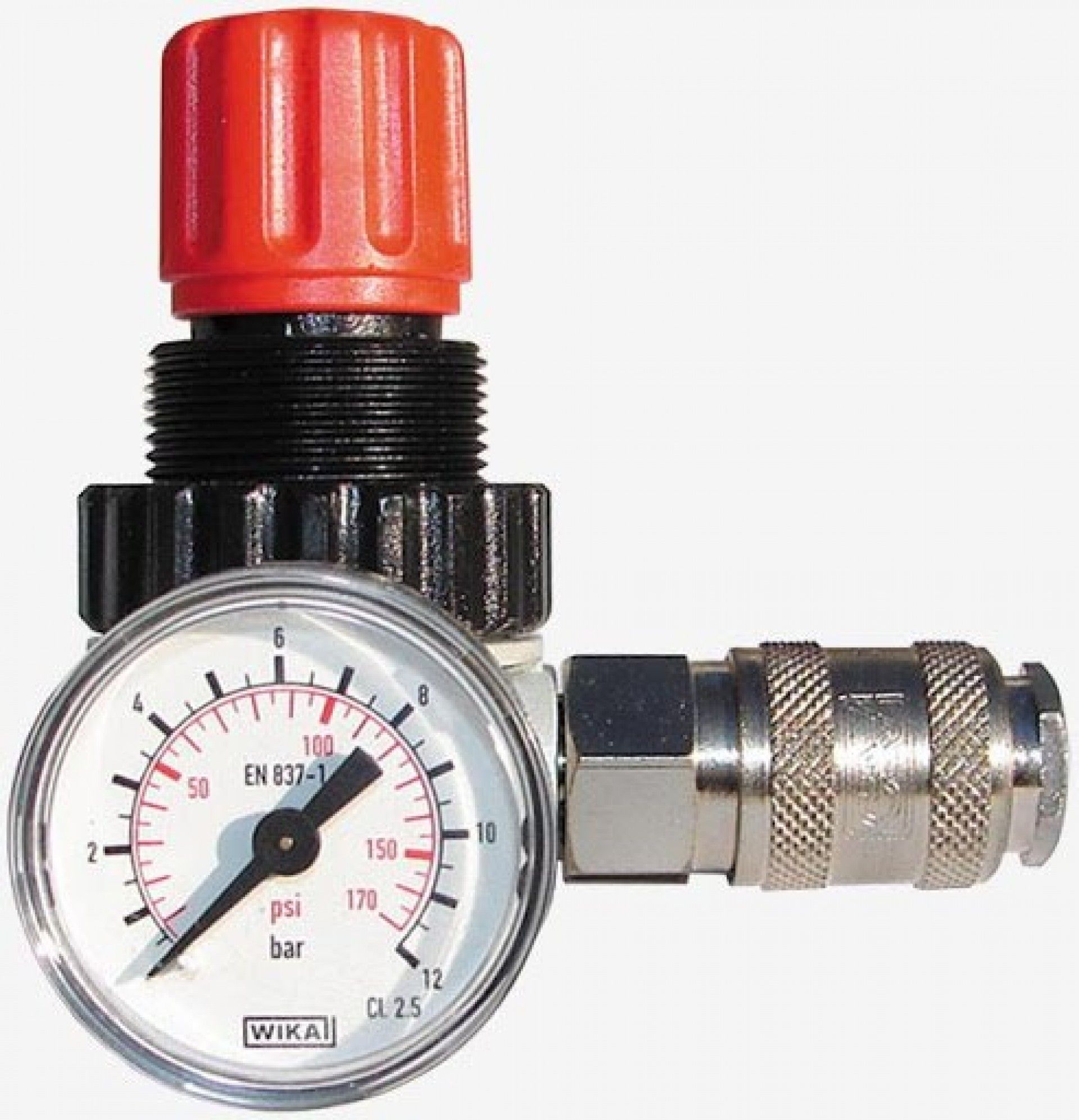 Redutor pressão ¼ c/manômetro e engate rápido RP182R refª 359166