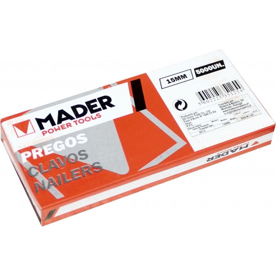 Pregos 15mm, 5000Un refª 35125 Mader Pregos 15mm, 5000Un refª 35125 Mader
