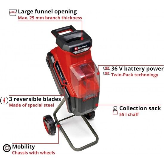 Triturador jardim REDAXXO 36/25 solo refª 3430710 EINHELL Triturador jardim REDAXXO 36/25 solo refª 3430710 EINHELL