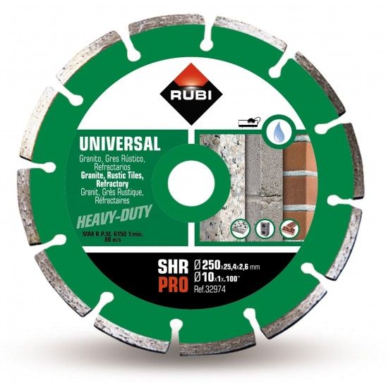 Disco diamantado SHR 250mm PRO REF 32974 RUBI