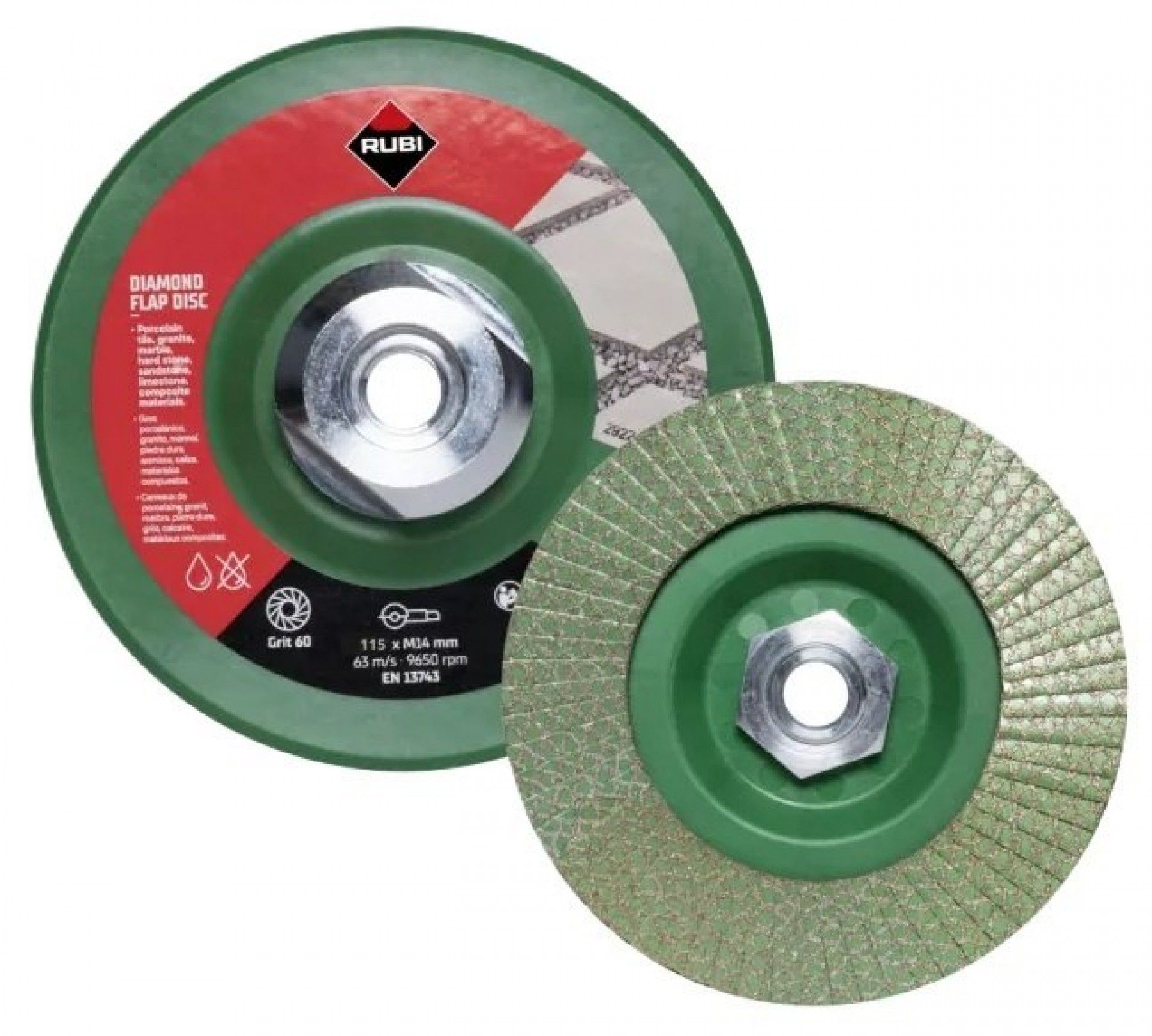 Disco diamantado lamelado 115mm Gr50/60 refª 32921 RUBI