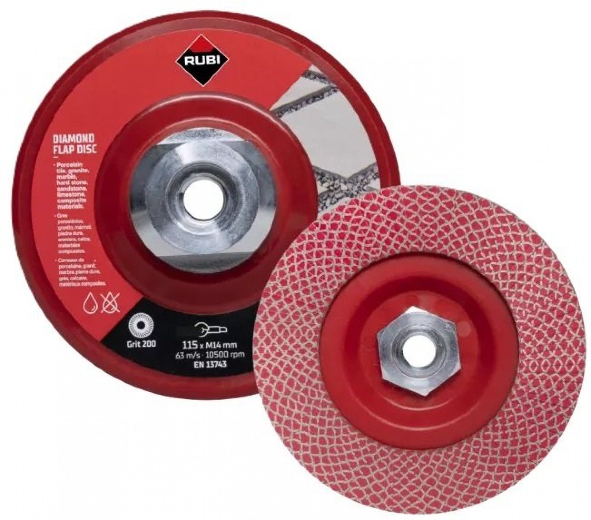 Disco diamantado lamelado 115mm Gr200 refª 32931 RUBI