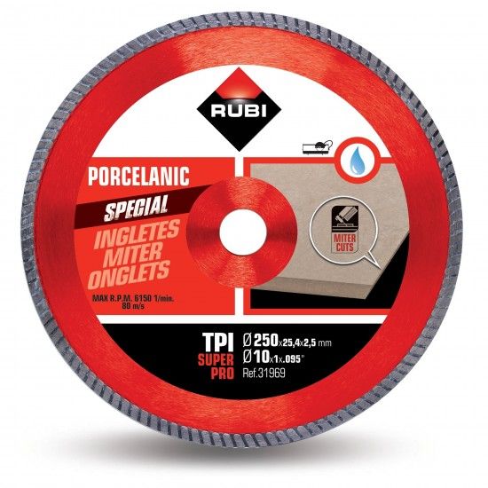 DISCO CORTE TPI 250MM SUPER PRO REF 31969 RUBI