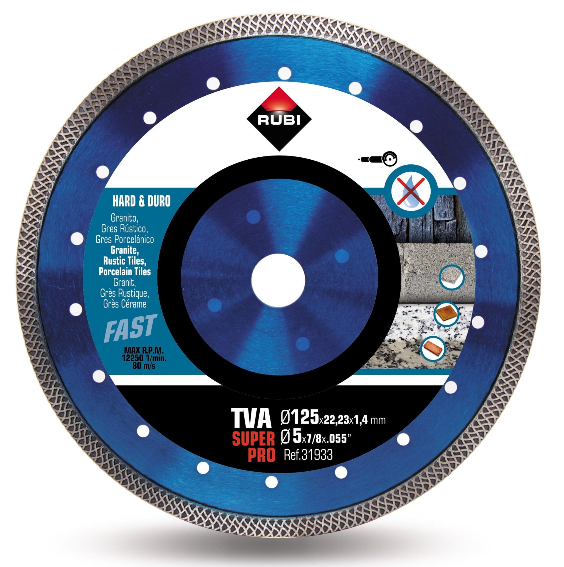 Disco Diamante TVA-125 SuperPro refª 31933 RUBI