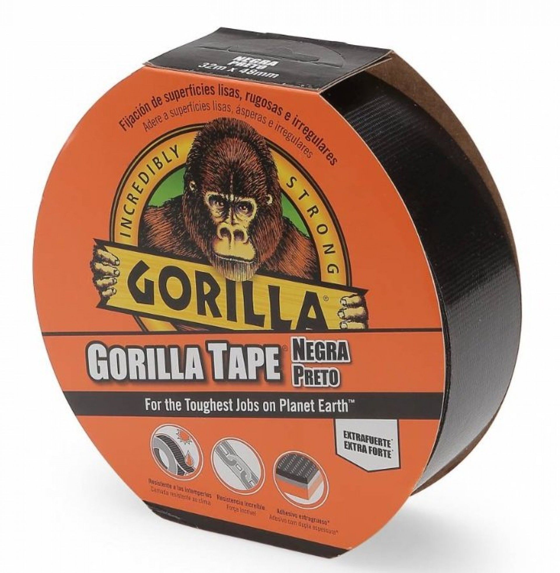 Fita americana preta 32m x 48mm refª 3034025 Gorilla