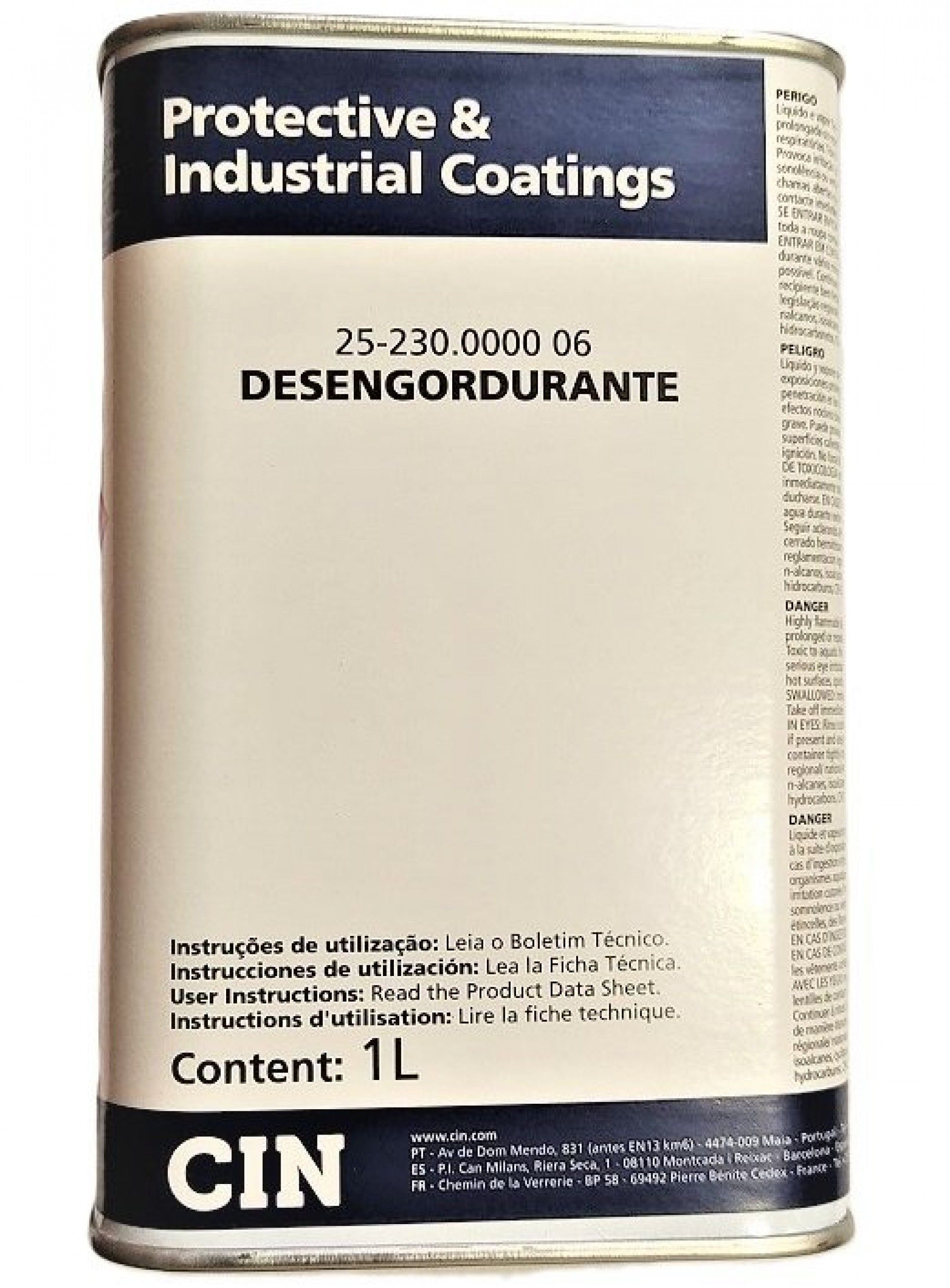 Desengordurante p/repintura automóvel 1L refª 25-230 CIN