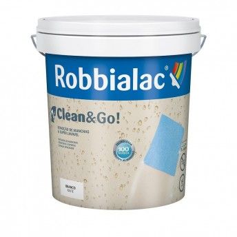 Tinta Clean & Go Branco Mate 15L 100% acrilica 232-0001 ROBBIALAC
