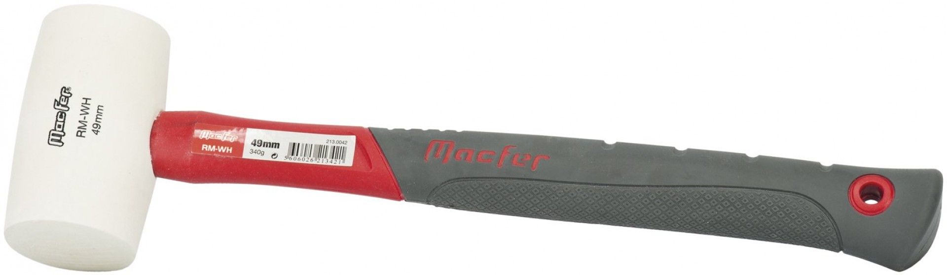 Maço borracha MacFer RM-WH 49mm 340g (12oz) branca refª 213.0042 MACFER