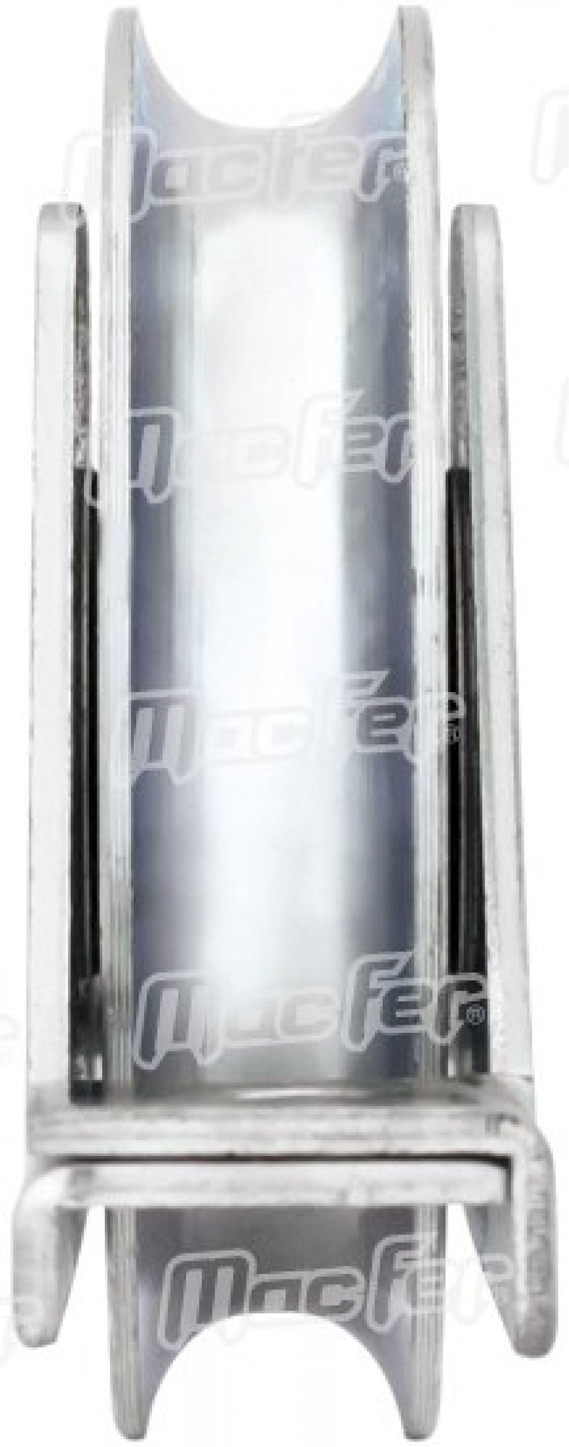 Roda "U" para aparafusar 1 rolamento galvanizada U1A 60x17mm refª 206.0034 MACFER