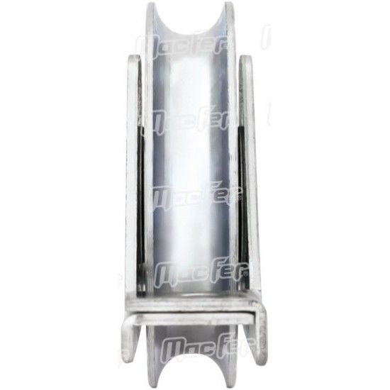 Roda "U" para aparafusar 1 rolamento galvanizada U1A  80x20mm ref 206.0035 MACFER