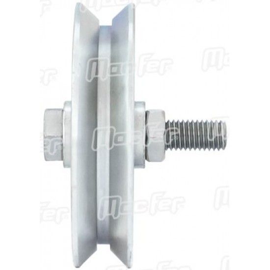 Roda "Y" com parafuso 2 rolamentos galvanizada Y2P 140x30mm (M14 70mm) ref 206.0074 MACFER