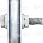 Roda "U" com parafuso 2 rolamentos galvanizada U2P  80x25mm (M12 60mm) ref 206.0061 MACFER