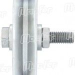 Roda "Y" com parafuso 2 rolamentos galvanizada Y2P 140x30mm (M14 70mm) ref 206.0074 MACFER