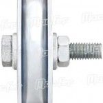 Roda "U" com parafuso 1 rolamento galvanizada U1P 140x20mm (M16 75mm) ref 206.0007 MACFER