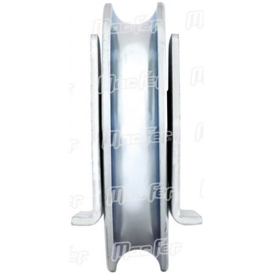 Roda "U" para soldar 1 rolamento galvanizada U1S 120x20mm ref 206.0023 MACFER