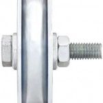 Roda "U" com parafuso 1 rolamento galvanizada U1P 50x17mm (M8 40mm) refª 206.0002 MACFER Roda "U" com parafuso 1 rolamento galvanizada U1P 50x17mm (M8 40mm) refª 206.0002 MACFER
