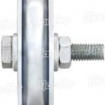 Roda "U" com parafuso 1 rolamento galvanizada U1P 60x17mm (M10 55mm) refª 206.0003 MACFER Roda "U" com parafuso 1 rolamento galvanizada U1P 60x17mm (M10 55mm) refª 206.0003 MACFER