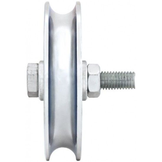 Roda "U" com parafuso 1 rolamento galvanizada U1P 100x20mm (M12 60mm) refª 206.0005 MACFER Roda "U" com parafuso 1 rolamento galvanizada U1P 100x20mm (M12 60mm) refª 206.0005 MACFER