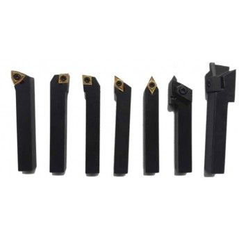 Jogo de 7 Ferros com Pastilha p/Torno 204637 Jogo de 7 Ferros com Pastilha p/Torno 204637