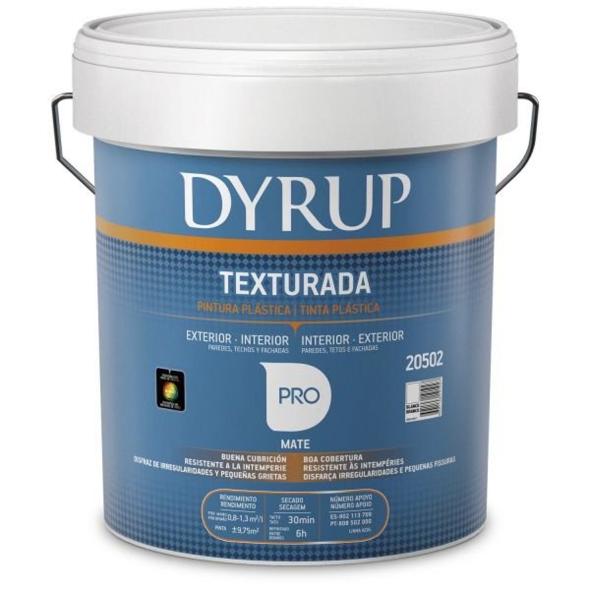 TINTA PLÁSTICA TEXTURADA BRANCO MATE 15L REF 20502-800_15L DYRUP