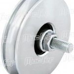 Roda "U" com parafuso 1 rolamento galvanizada U1P 50x17mm (M8 40mm) refª 206.0002 MACFER Roda "U" com parafuso 1 rolamento galvanizada U1P 50x17mm (M8 40mm) refª 206.0002 MACFER