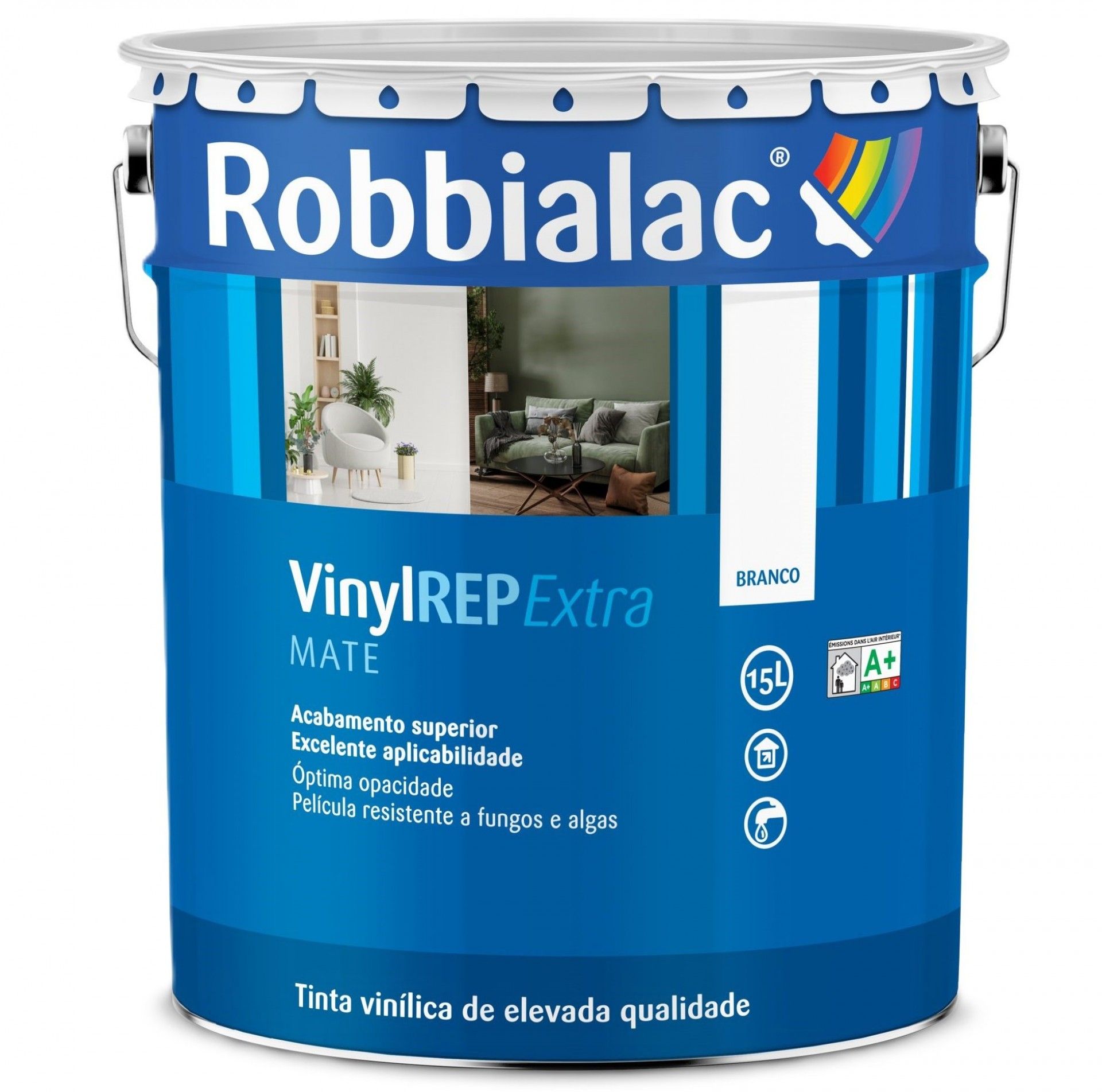 VinylREP Extra Mate Branco 15L refª 200-0001 Robbialac