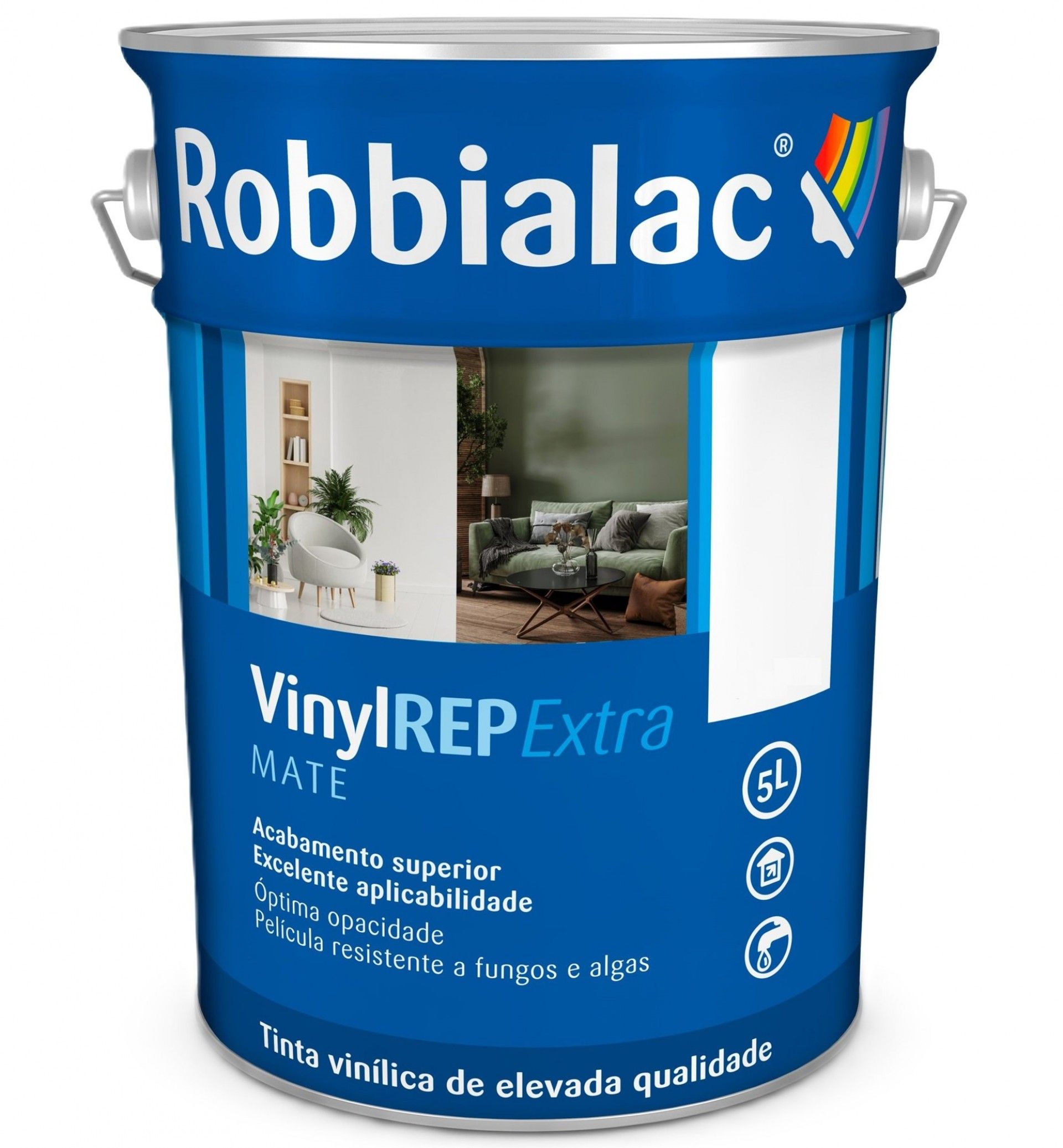 VinylREP Extra Mate Branco 5L refª 200-0001 Robbialac