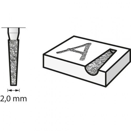 DREMEL Ponta de diamante de 2,0 mm ref 26157134JA