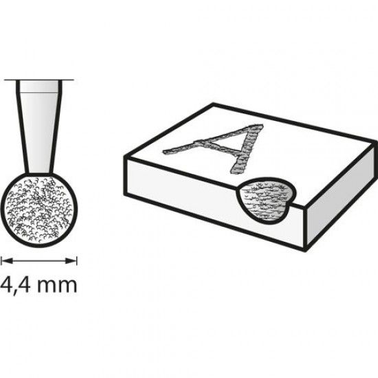 DREMEL Ponta de diamante de 4,4 mm ref 26157105JA