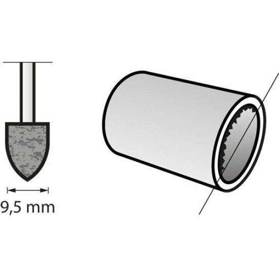 DREMEL Pedra de esmerilar de xido de alumnio, de 9,5 mm ref 26150952JA