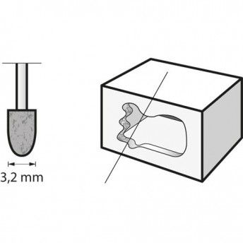 DREMEL Pedra de esmerilar de carboneto de silcio, de 3,2 mm ref 26153322JA