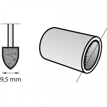 DREMEL Pedra de esmerilar de xido de alumnio, de 9,5 mm ref 26150952JA
