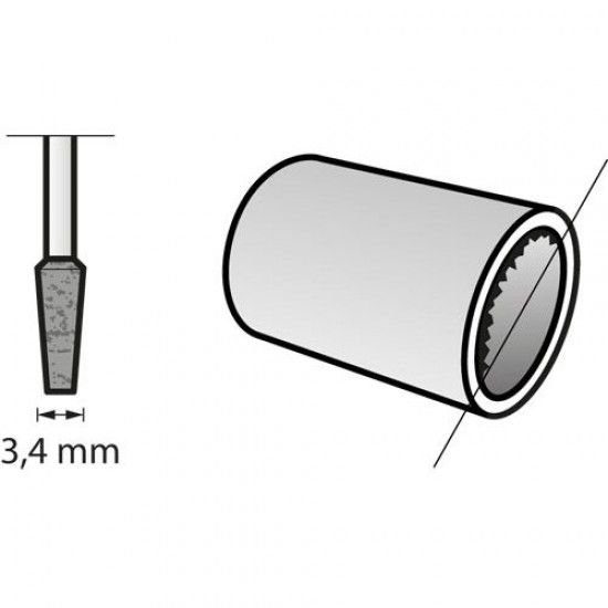 DREMEL Pedra de esmerilar de xido de alumnio, de 3,4 mm ref 26150997JA