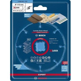 Disco Carbide Multi Wheel X-LOCK, 115 mm REF 2.608.901.192 BOSCH