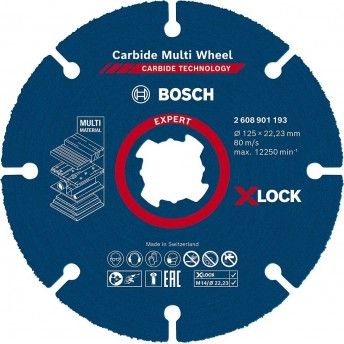 DISCO EXPERT Carbide Multi Wheel X-LOCK, 125 mm REF 2.608.901.193 BOSCH