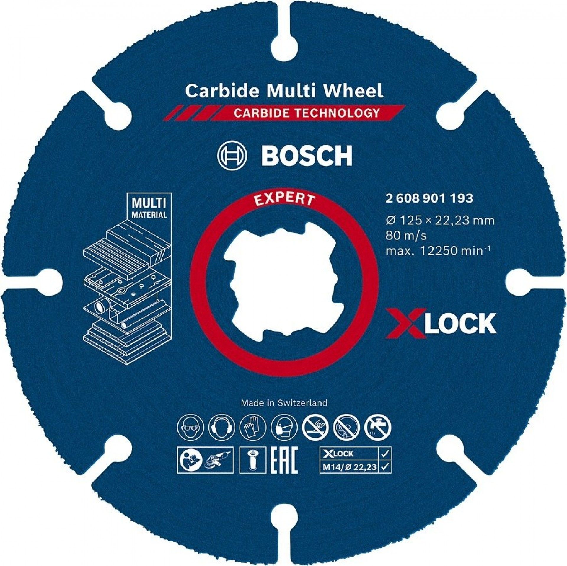 DISCO EXPERT Carbide Multi Wheel X-LOCK, 125 mm REF 2.608.901.193 BOSCH