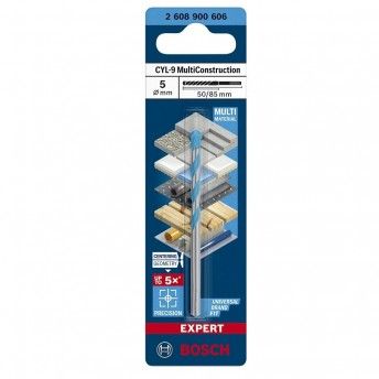 Broca EXPERT CYL-9 MultiConstruction, 5x50 x85 mm 2.608.900.606 BOSCH Broca EXPERT CYL-9 MultiConstruction, 5x50 x85 mm 2.608.900.606 BOSCH