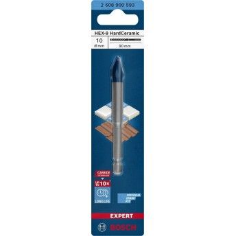 Broca EXPERT HEX-9 HardCeramic 10x90mm REF 2.608.900.593 BOSCH